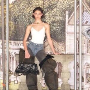 Glenn Martens H&M denim Over the Knee Boots